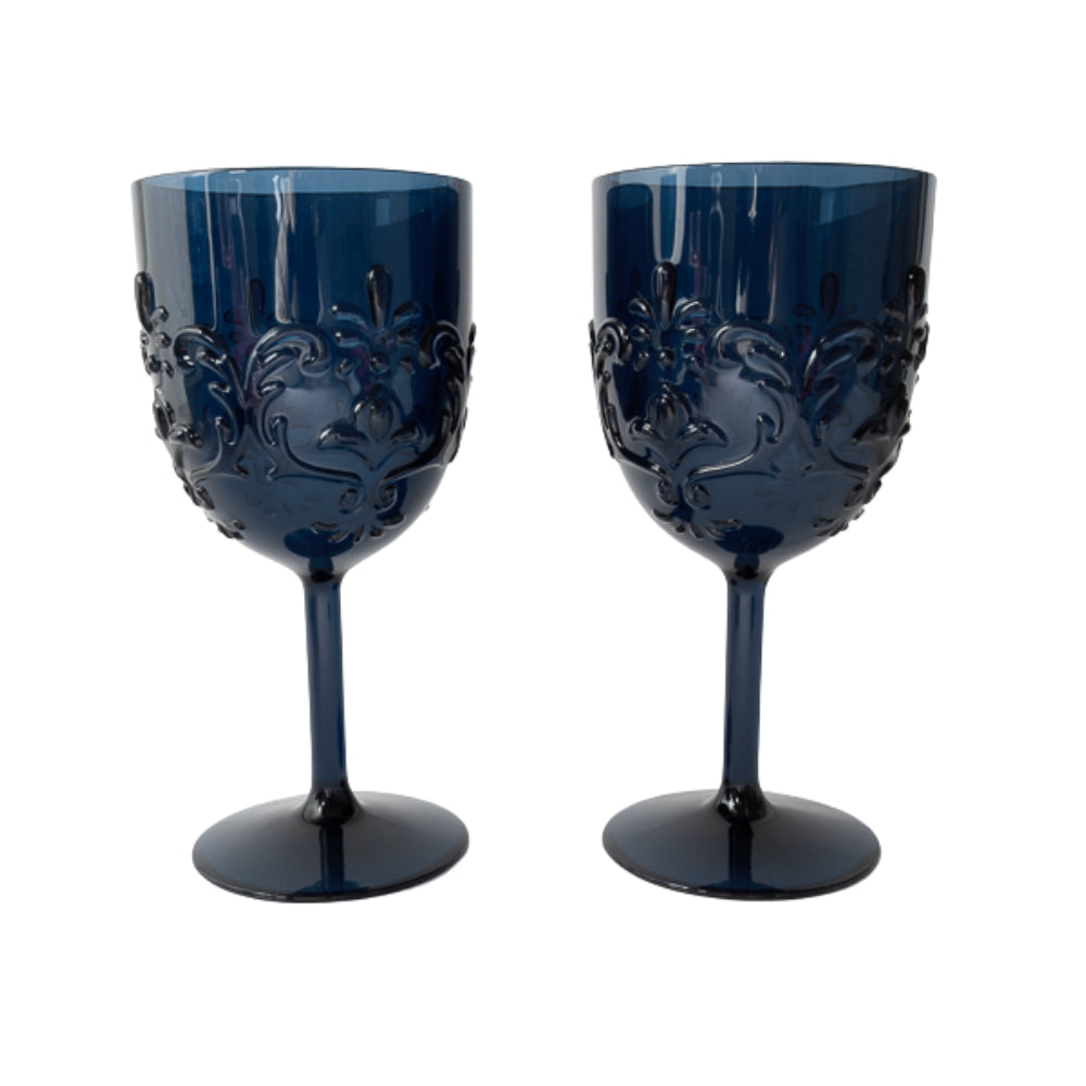 Indigo Series Acrylic Wine Glass 2pk - NAVY